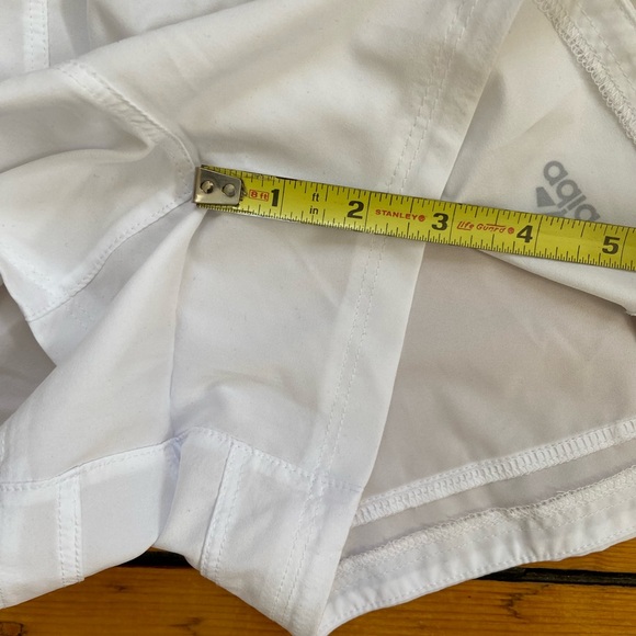 adidas Women's Aeroready Shorts Size Small White with Black Stripes - Picture 8 of 10